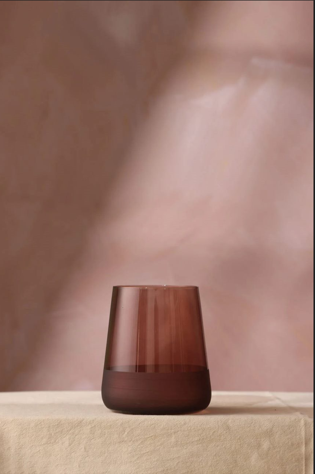 Brown Matte Water Glass Set of 3