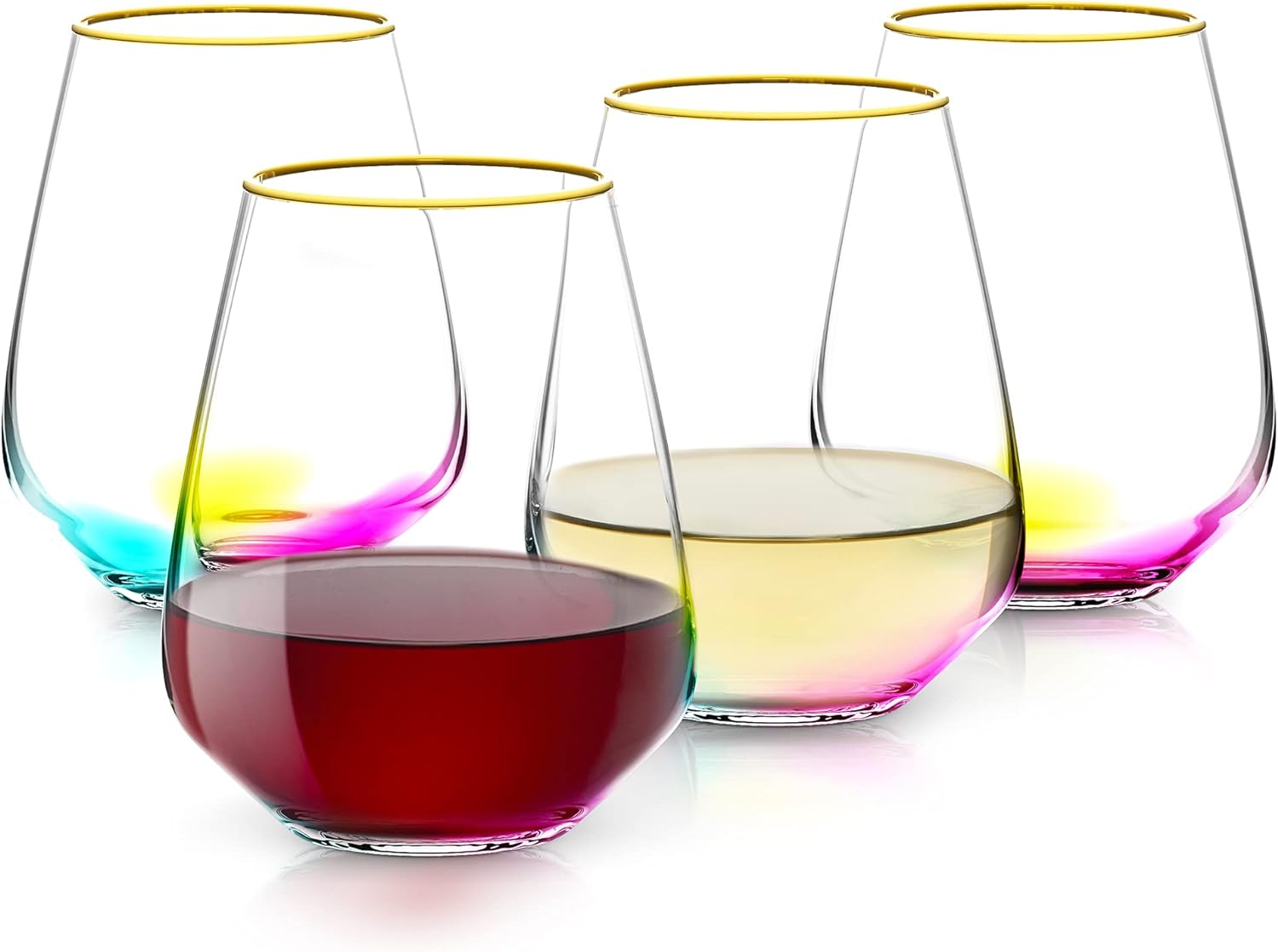 Elegant Rainbow Water Glasses