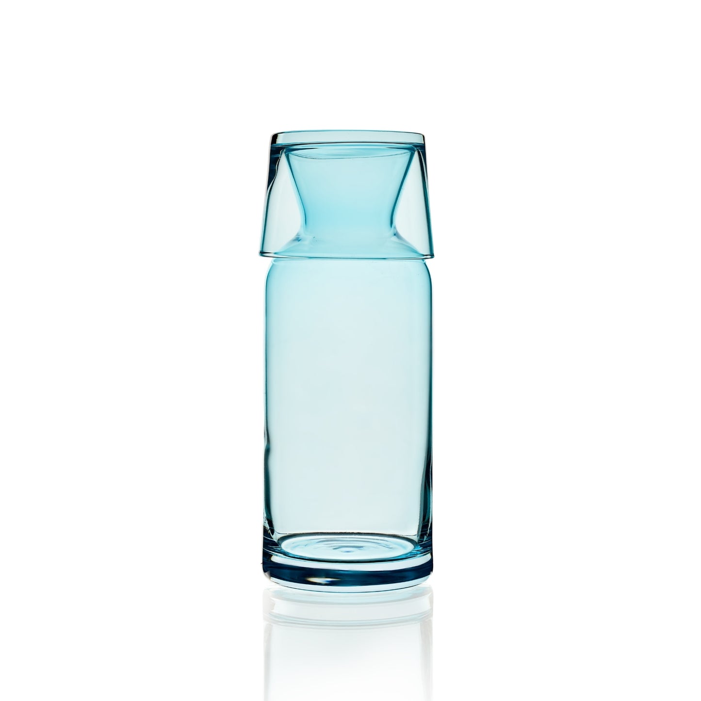 BLUE BEDSIDE WATER CARAFE AND GLASS SET