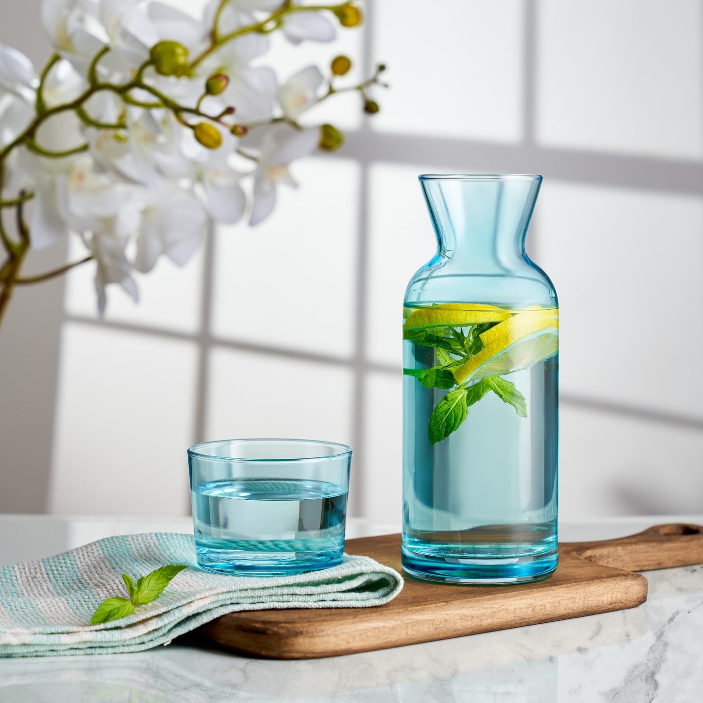 6 Colors Bedside Water Carafe and Glass Set