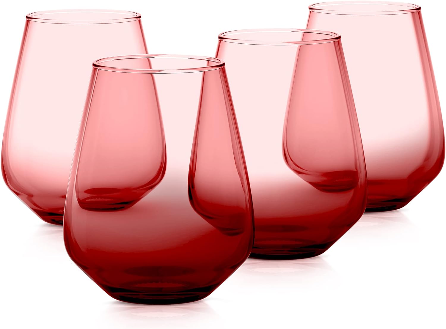 Elegant Red Water Glasses