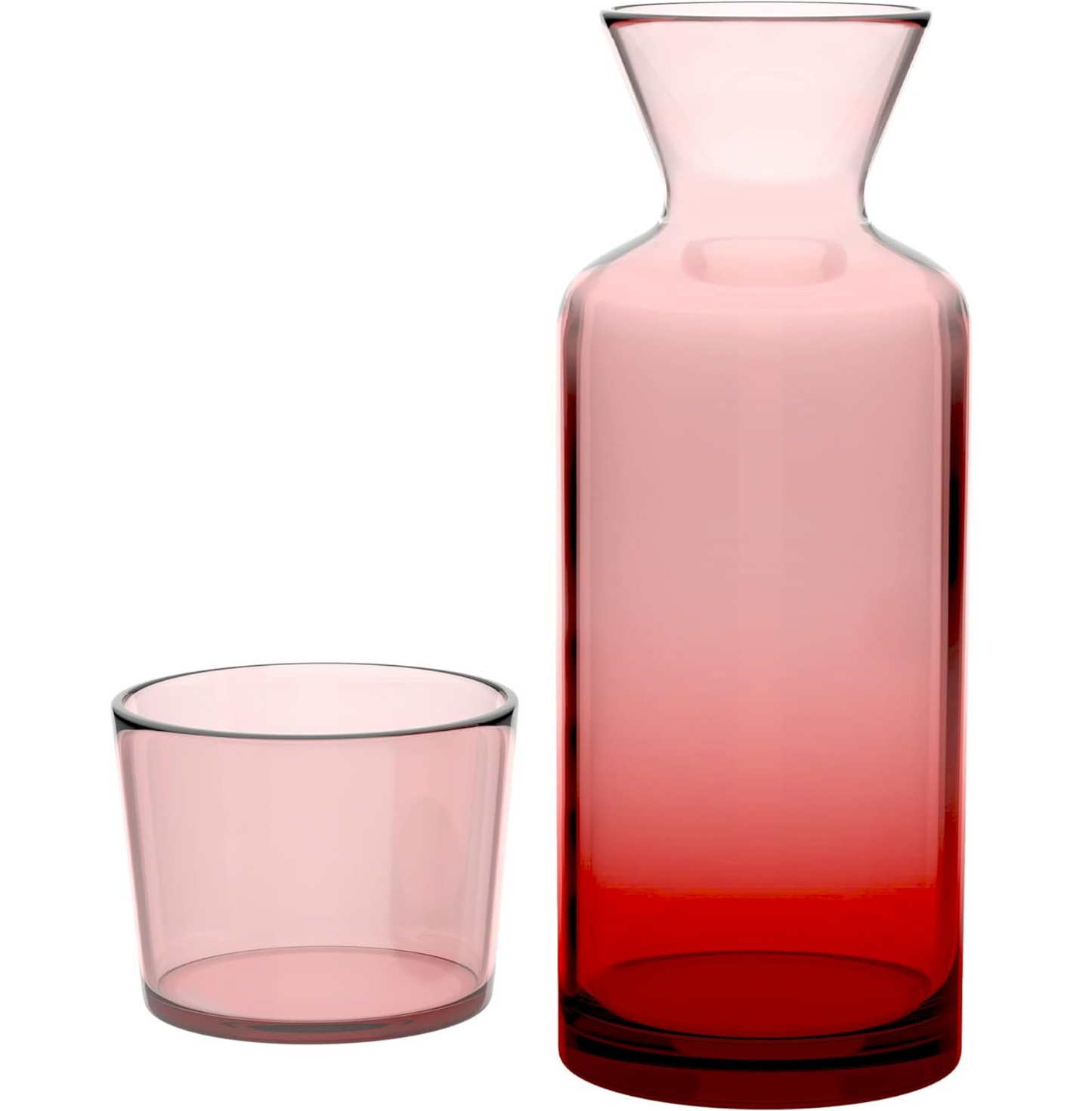 Red Bedside Water Carafe