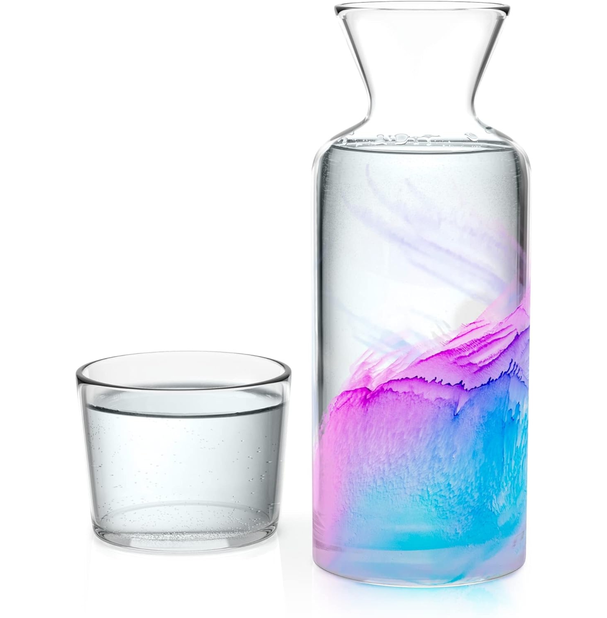 Purple Blue Bedside Water Carafe Set